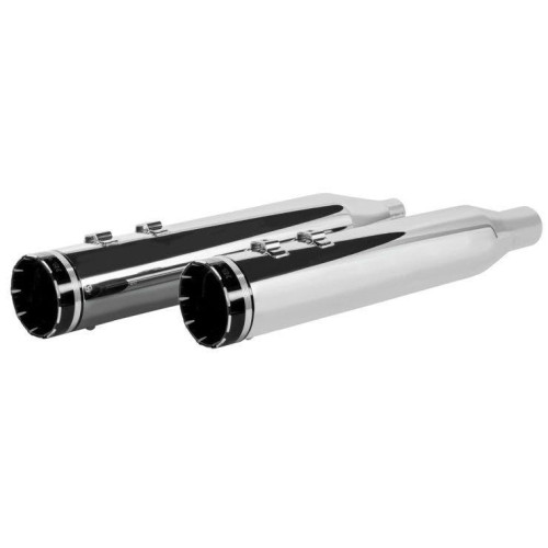 PartzBiz HD: 4413756-Khrome Werks Chrome 4.5" HP-Plus Slip-Ons Chrome Tracer Tip Harley M8 Touring 17+ | 202735