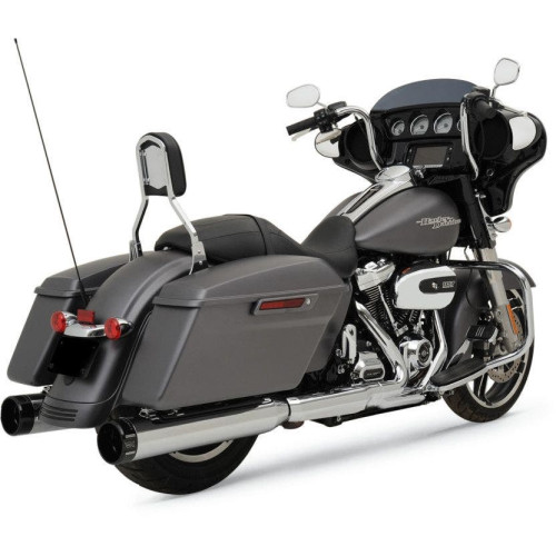 PartzBiz HD: 4413720-Khrome Werks Chrome w/ Black Tips 4.5” HP Plus Slip Mufflers Harley M8 FLH 2017 | 202725