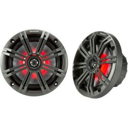 PartzBiz HD DS44050593 & DS44050600 - Kicker 45KM654L 6.5" Marine Speakers w/ Round Speaker Clamp On Enclosures  sound system speakers audio radio stereo upgrade harley davidson motorcycle bagger touring atv 4 wheeler handle bars