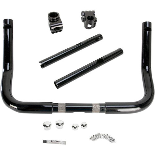 PartzBiz HD: 4413582-Klock Werks Black / Chrome 10" Klip Hanger Handlebars Ape Hangers 08-18 FLH/X PartzBiz HD: 4413582-Klock Werks Black / Chrome 10" Klip Hanger Handlebars Ape Hangers 08-18 FLH/X