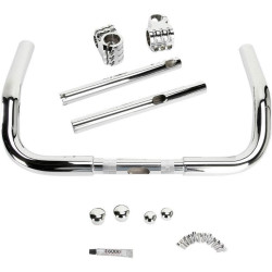 PartzBiz HD DS06013003 - Klock Werks Black / Black 10" Klip Hanger Handlebars Ape Hangers 08-18 FLH/X