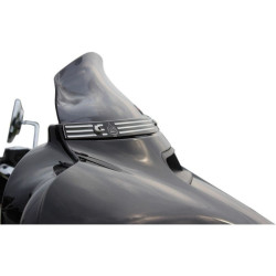 PartzBiz HD DS23100672 - Klock Werks Super Low BLACK Flare 4" Windshield for Harley FLH/T 14-23