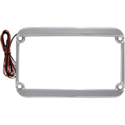 PartzBiz HD DS20300839 - Klockwerks WFB Chrome Lighted License Plate Tag Frame for Harley FLH FLST | KW05-01-0089-C PartzBiz HD DS20300839 - Klockwerks WFB Chrome Lighted License Plate Tag Frame for Harley FLH FLST | KW05-01-0089-C