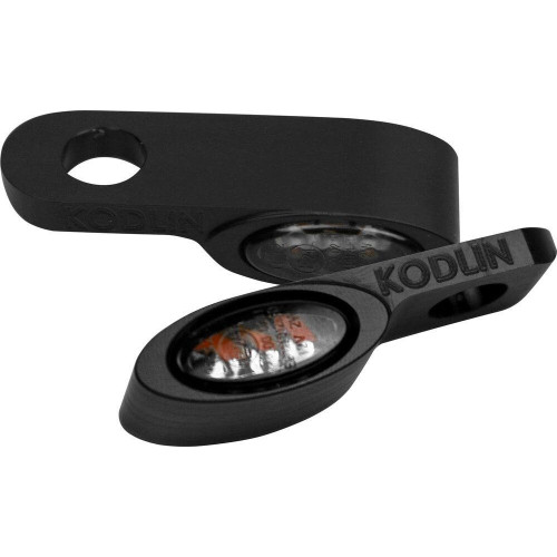 PartzBiz HD: 4413355-Kodlin Black Elypse Amber LED Turn Signals Universal 12V Harley & Custom
