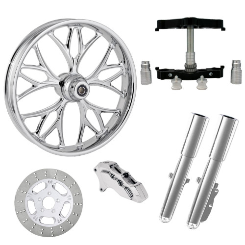 PartzBiz HD: 4413329-Kore Chrome 23" Wheel Tire Single Side w/ Raked Triple Trees Lowers & Sliders | KORE-SNGL-CHR-KIT-23PCKG PartzBiz HD: 4413329-Kore Chrome 23" Wheel Tire Single Side w/ Raked Triple Trees Lowers & Sliders | KORE-SNGL-CHR-KIT-23PCKG