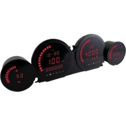 PartzBiz HD DS22100544 - KOSO BA064920 HD-03 Four-Piece Gauge Kit Red Display Harley Touring 14-20 2210-0544 22100544 Harley FLH FXD Harley FLH FXD Road King Softail Dyna odometer temperature fuel level rpm cruise control abs anti theft PartzBiz HD DS22100544 - KOSO BA064920 HD-03 Four-Piece Gauge Kit Red Display Harley Touring 14-20 2210-0544 22100544 Harley FLH FXD Harley FLH FXD Road King Softail Dyna odometer temperature fuel level rpm cruise control abs anti theft