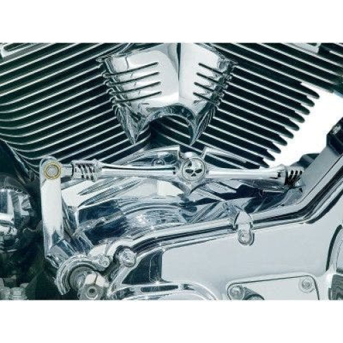 PartzBiz HD: 4413258-Kuryakyn 1075 Chrome Zombie Skull Shift Linkage สำหรับ Harley Softail & Touring 80-Up PartzBiz HD: 4413258-Kuryakyn 1075 Chrome Zombie Skull Shift Linkage สำหรับ Harley Softail & Touring 80-Up