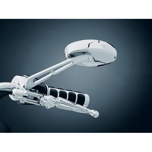 PartzBiz HD: 4413265-Kuryakyn 1438 Chrome Ellipse Handlebar Mirrors w/ Convex Glass Harley Metric | 1438 PartzBiz HD: 4413265-Kuryakyn 1438 Chrome Ellipse Handlebar Mirrors w/ Convex Glass Harley Metric | 1438