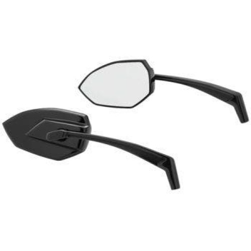 PartzBiz HD: 4413246-Kuryakyn 1963 Phantom Convex Glass กระจกสีดำคู่ Harley & Metric