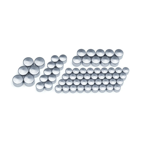 PartzBiz HD: 4413214-Kuryakyn 2464 Kool Kaps Chrome Bolt Covers Caps Engine Kit M8 Eight FLH & Softail 2019 2018 