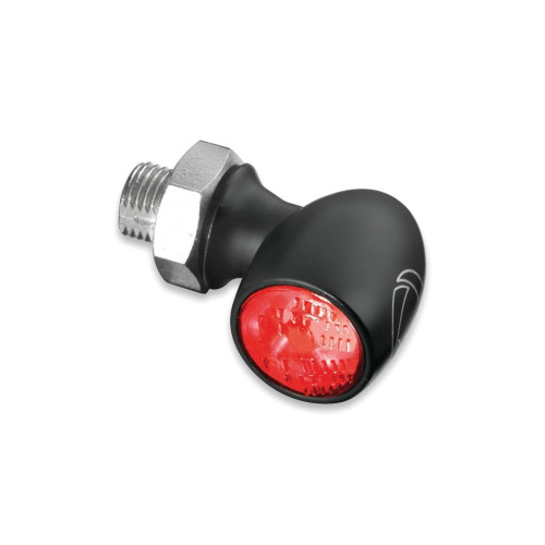 PartzBiz HD: 4413228-Kuryakyn 2523 ซาตินสีดำ Kellermann Bullett Atto RB สีแดง/สีแดง LED Run ไฟเบรค 481892