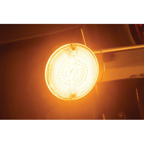 PartzBiz HD: 4413181-Kuryakyn 2937 LuminEZ ไฟเลี้ยว LED ด้านหลัง 1156 Amber Flat Style Harley
