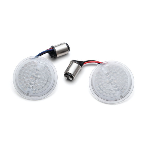 PartzBiz HD: 4413182-Kuryakyn 2938 LuminEZ LED ไฟเลี้ยวหลัง 1157 Red Bullet Style Harley