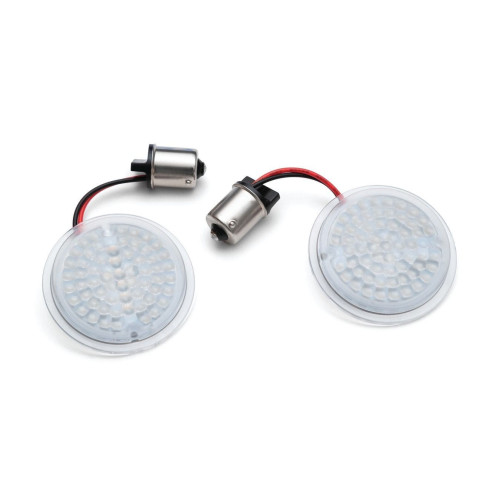 PartzBiz HD: 4413183-Kuryakyn 2939 LuminEZ LED ไฟเลี้ยวหลัง 1156 Red Bullet Style Harley