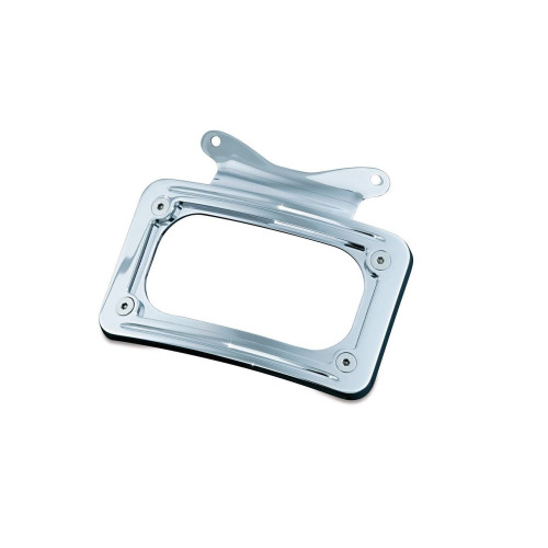 PartzBiz HD: 4413132-Kuryakyn 3163 ป้ายทะเบียนแบบโค้ง Chrome Mount Harley FLHX & FLHRSE