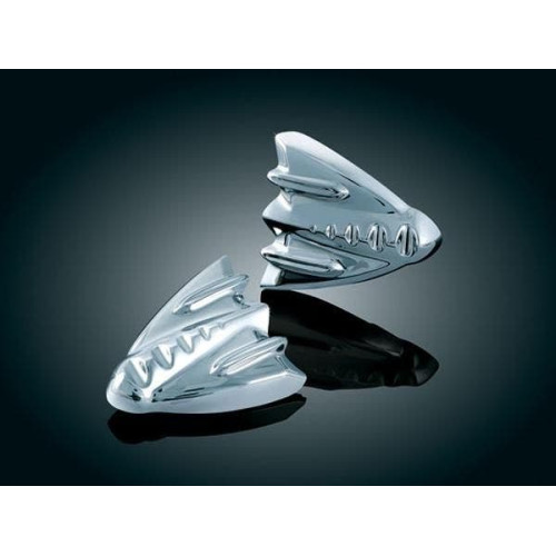 PartzBiz HD: 4413111-Kuryakyn 3767 Chrome Inner Fairing Mirror Block Off Cover Plates 06-13 Harley FLHX PartzBiz HD: 4413111-Kuryakyn 3767 Chrome Inner Fairing Mirror Block Off Cover Plates 06-13 Harley FLHX