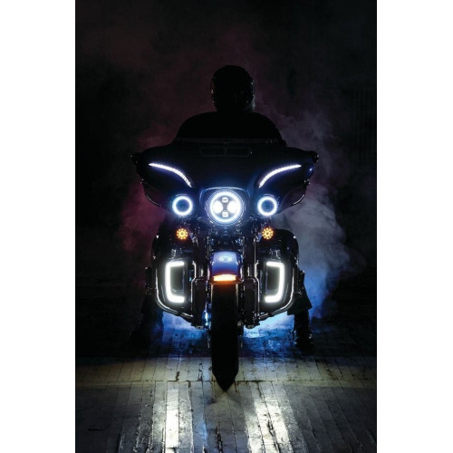 PartzBiz HD: 4413097-Kuryakyn 5064 สีดำ Tracer LED Lower Fairing Lower Grills ไฟ Harley FLH/T 14-20 PartzBiz HD: 4413097-Kuryakyn 5064 สีดำ Tracer LED Lower Fairing Lower Grills ไฟ Harley FLH/T 14-20