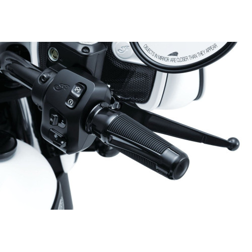 PartzBiz HD: 4413013-Kuryakyn 5787 Black Phantom Grips เรือลาดตระเวนอินเดียอลูมิเนียม 18-Up 2018 2019 485150 Classic; วินเทจ; หัวหน้า; โรดมาสเตอร์; ม้ามืด; สมรรถนะของสปริงฟิลด์ นุ่มสบาย สำหรับการเดินทางที่ดีที่สุด