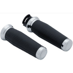 PartzBiz HD KA5938 - Kuryakyn 5938 Chrome Thresher Textured Handlebar Grips 15-19 Indian Scout sixty bobber ยางด้ามจับควบคุมอัพเกรด 0630-2541 06302541 415296 PartzBiz HD KA5938 - Kuryakyn 5938 Chrome Thresher Textured Handlebar Grips 15-19 Indian Scout sixty bobber ยางด้ามจับควบคุมอัพเกรด 0630-2541 06302541 415296