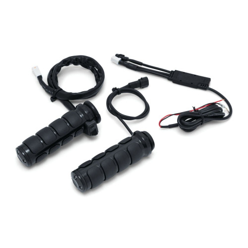PartzBiz HD: 4412954-Kuryakyn 6472 Black Heated ISO Handlebar Grips E-Throttle Harley w/ TBW 08-20