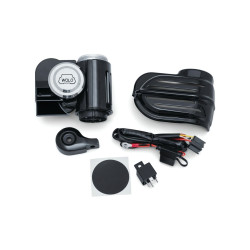 PartzBiz HD KA7463 - Kuryakyn 7463 Black Super Deluxe Wolo Bad Boy Air Horn Kit 118db Harley 92-Up