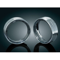 PartzBiz HD KA7748 - Kuryakyn 7748 Chrome LED Halo ผ่านโคมไฟ Trim Bezels แหวน Harley FLH/T PartzBiz HD KA7748 - Kuryakyn 7748 Chrome LED Halo ผ่านโคมไฟ Trim Bezels แหวน Harley FLH/T