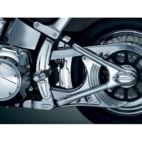 PartzBiz HD: 4412618-ฝาครอบเฟรม Kuryakyn Chrome Boomerang สำหรับ 08-up Softail | 7773