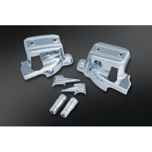 PartzBiz HD: 4412543-Kuryakyn Chrome Brake & Clutch Control Handlebar Dress-Up Kit for Harley 14-15 | 1739