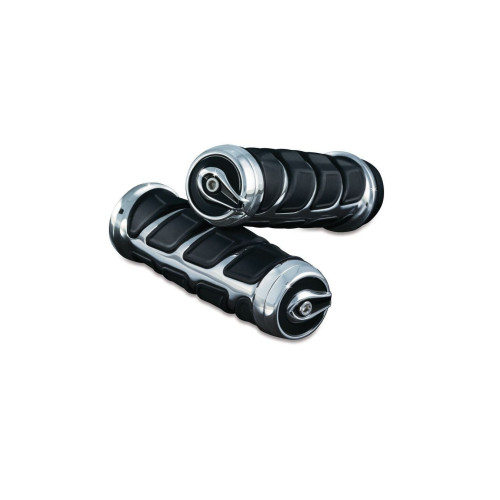 PartzBiz HD: 4412514-Kuryakyn 6367 Chrome Kinetic Grips 7/8" Handlebars Universal Honda Indian Yamaha