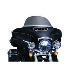 PartzBiz HD KA1387 - Kuryakyn 1387 แผ่นปิดกระจกหน้ารถ Chrome Smooth Harley FLHT FLHX HD Trikes 14-Up