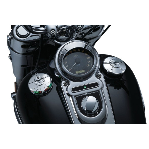PartzBiz HD: 4412370-Kuryakyn Chrome Zombie Vented Screw In Gas Fuel Cap for Harley 96-16 FL FX XL | 7358 PartzBiz HD: 4412370-Kuryakyn Chrome Zombie Vented Screw In Gas Fuel Cap for Harley 96-16 FL FX XL | 7358