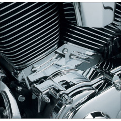 PartzBiz HD KA8143 - Kuryakyn Chrome Cylinder Base Cover for Harley Twin Cam Models 00-06 | 8143 PartzBiz HD KA8143 - Kuryakyn Chrome Cylinder Base Cover for Harley Twin Cam Models 00-06 | 8143