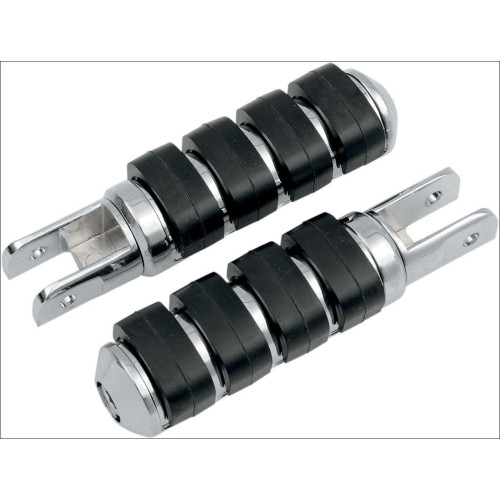 PartzBiz HD: 4412303-Kuryakyn Chrome ISO-หมุดขนาดเล็กพร้อมอะแดปเตอร์เมาท์ตัวเมีย 5/8” สากล