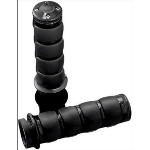 PartzBiz HD: 4412243-Kuryakyn Gloss Black ISO-Grips Universal 1" Handlebars Honda Suzuki | 6340 PartzBiz HD: 4412243-Kuryakyn Gloss Black ISO-Grips Universal 1" Handlebars Honda Suzuki | 6340