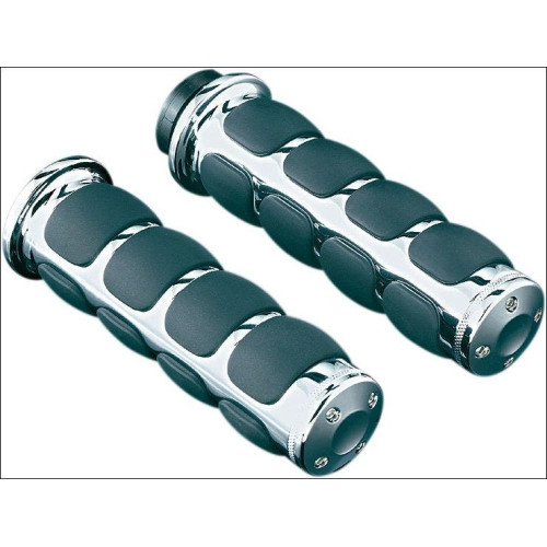 PartzBiz HD: 4412126-Kuryakyn ISO Hand Grips with Chrome Accents for Honda 97-05 Valkarie | 6190