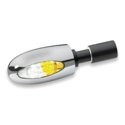 PartzBiz HD KA2556 - Kuryakyn Kellermann BL 1000 2556 Chrome Amber LED Bar End Turn Signal Harley & Metric