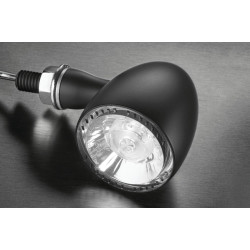 PartzBiz HD KA2555 - Kuryakyn Kellermann Bullet 1000 2555 Black Red/Amber LED Rear Turn Signal Harley & Metric