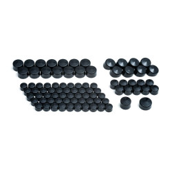 PartzBiz HD KA2452 - Kuryakyn Kool Kaps ฝาครอบ Bolt ชุดเครื่องยนต์ Twin Cam EVO สีดำ 84 ชิ้น 2452 PartzBiz HD KA2452 - Kuryakyn Kool Kaps ฝาครอบ Bolt ชุดเครื่องยนต์ Twin Cam EVO สีดำ 84 ชิ้น 2452