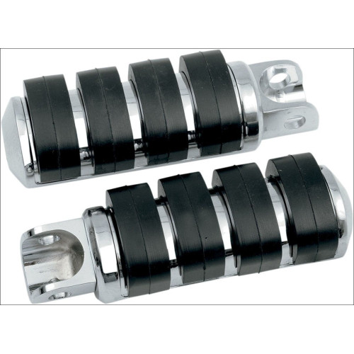 PartzBiz HD: 4412084-Kuryakyn Chrome Large ISO-Pegs with Bullet Style Female Mount Adapters Universal