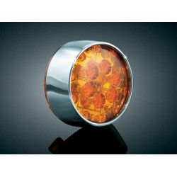 PartzBiz HD KA5442 - Kuryakyn L.E.D. Front Turn Signal Inserts Bullet Style Amber | 5442