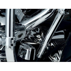 PartzBiz HD KA8651 - ฝาครอบตัวส่งแรงดันน้ำมัน Kuryakyn Chrome สำหรับ Harley FLHR & FLHT | 8651