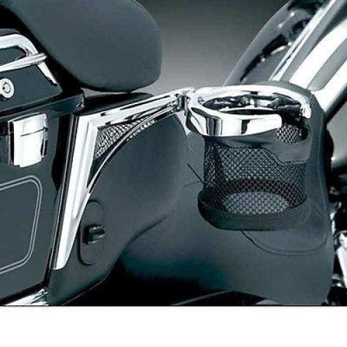PartzBiz HD: 4412005-Kuryakyn Chrome Passenger Drink Holder Basket For Harley 1692 Flhtk Flhtcutg - 1692