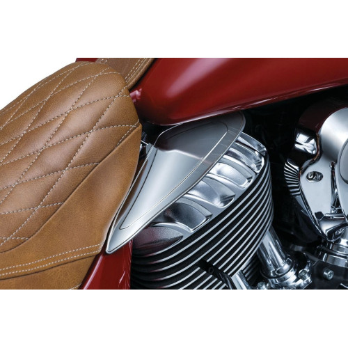 PartzBiz HD: 4411970-Kuryakyn Reflective Smoke Saddle Shields Heat Deflectors for Indian 14-16 7181