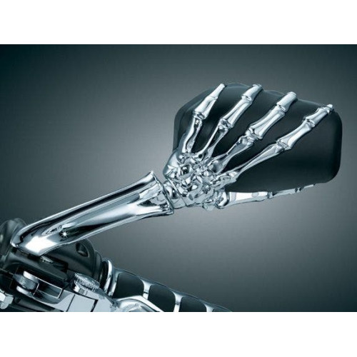 PartzBiz HD: 4411908-กระจกมองข้าง Kuryakyn Skeleton-Black & Chrome | 1759