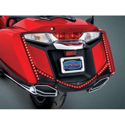 PartzBiz HD: 4411874-Kuryakyn 9163 Chrome Small 4" x 7" Multi-Fit Ball-Milled License Plate Frame