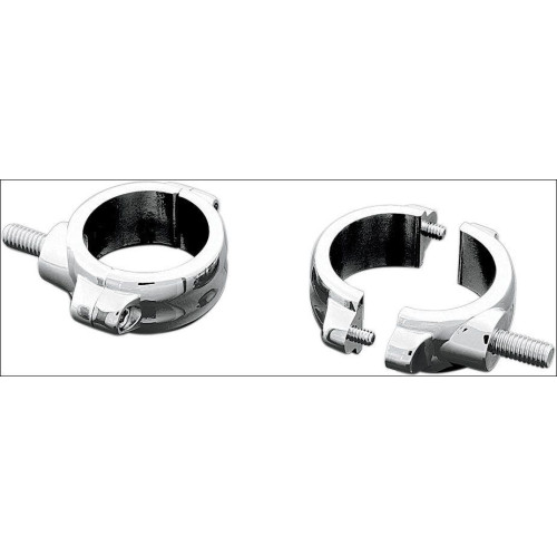 PartzBiz HD: 4411787-Kuryakyn Chrome 54/58 มม.สองชิ้นส้อม Mounts สำหรับ Harley; ฮอนด้า; ซูซูกิ; ชัยชนะ