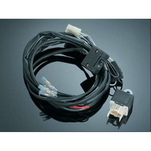 PartzBiz HD: 4411801-Kuryakyn 2328 Universal 12V ชุดสายไฟและรีเลย์พร้อมสวิตช์โยก