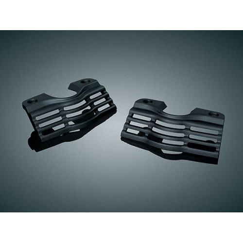 PartzBiz HD: 4411774-Kuryakyn 7261 Wrinkle Black Stepped Spark Plug Head Bolt Covers Harley 99-16