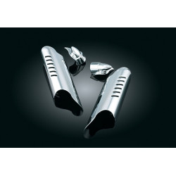 PartzBiz HD KA7768 - Kuryakyn Chrome Lower Fork Leg Deflector Shields สำหรับรุ่น Harley 00-13 | 7768