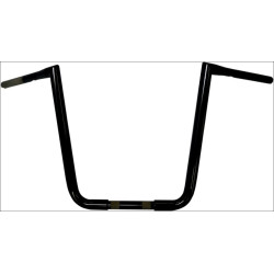 PartzBiz HD DS06012693 - La Choppers สีดำ 1-1/4 ” Big Twin Peaks 16 ” แฮนด์ Apes FLTR FLHR FXD ST XL | LA-7360-16B